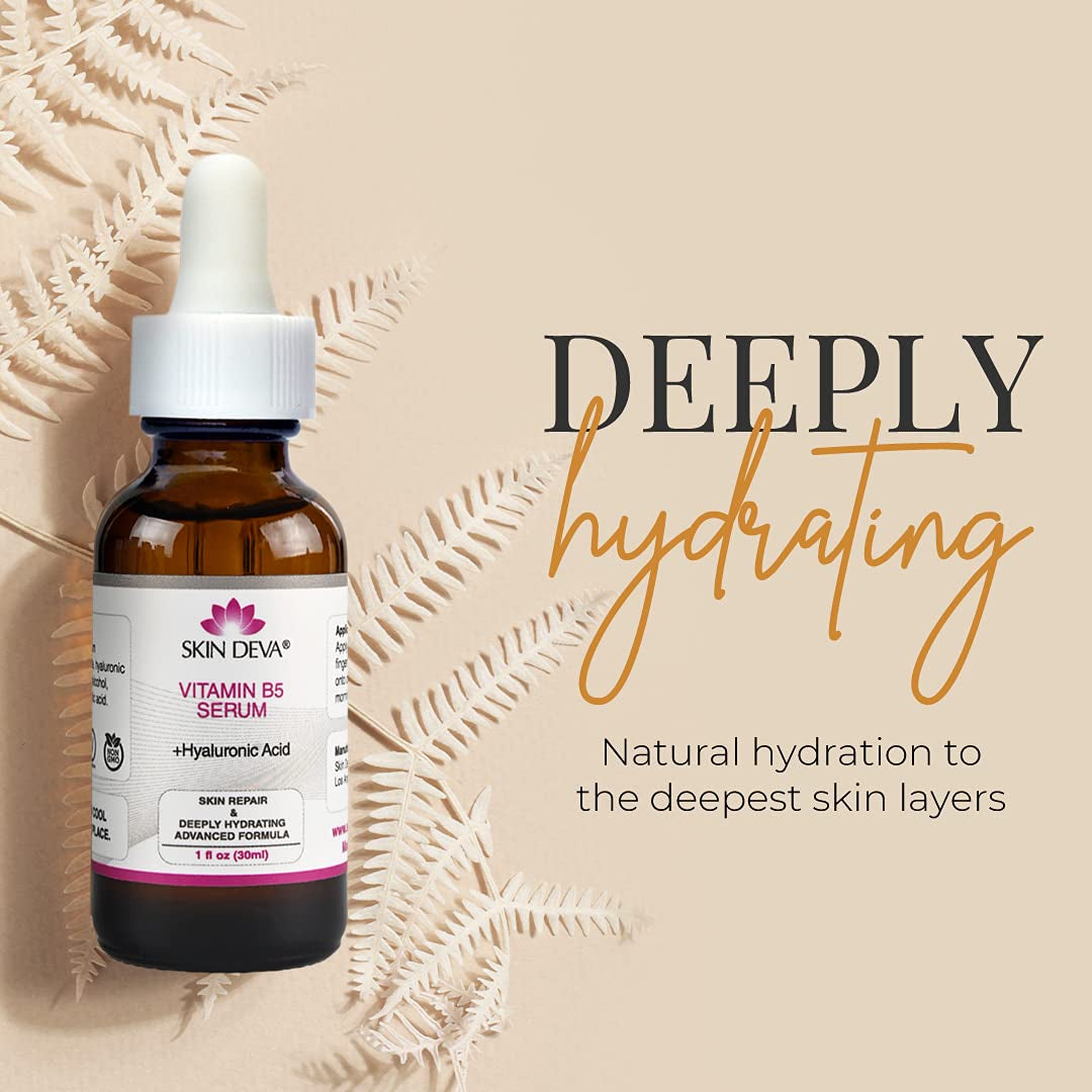 SKIN DEVA Vitamin B5 Serum + Hyaluronic Acid – 30ml | Deep Hydration & Skin Barrier Repair