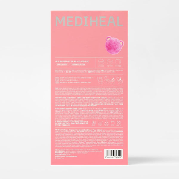 MEDIHEAL Collagen Ampoule Pad, Disney Pixar Edition – 200 Pads (100 + 100 Refill) | Firming & Anti-Wrinkle Care