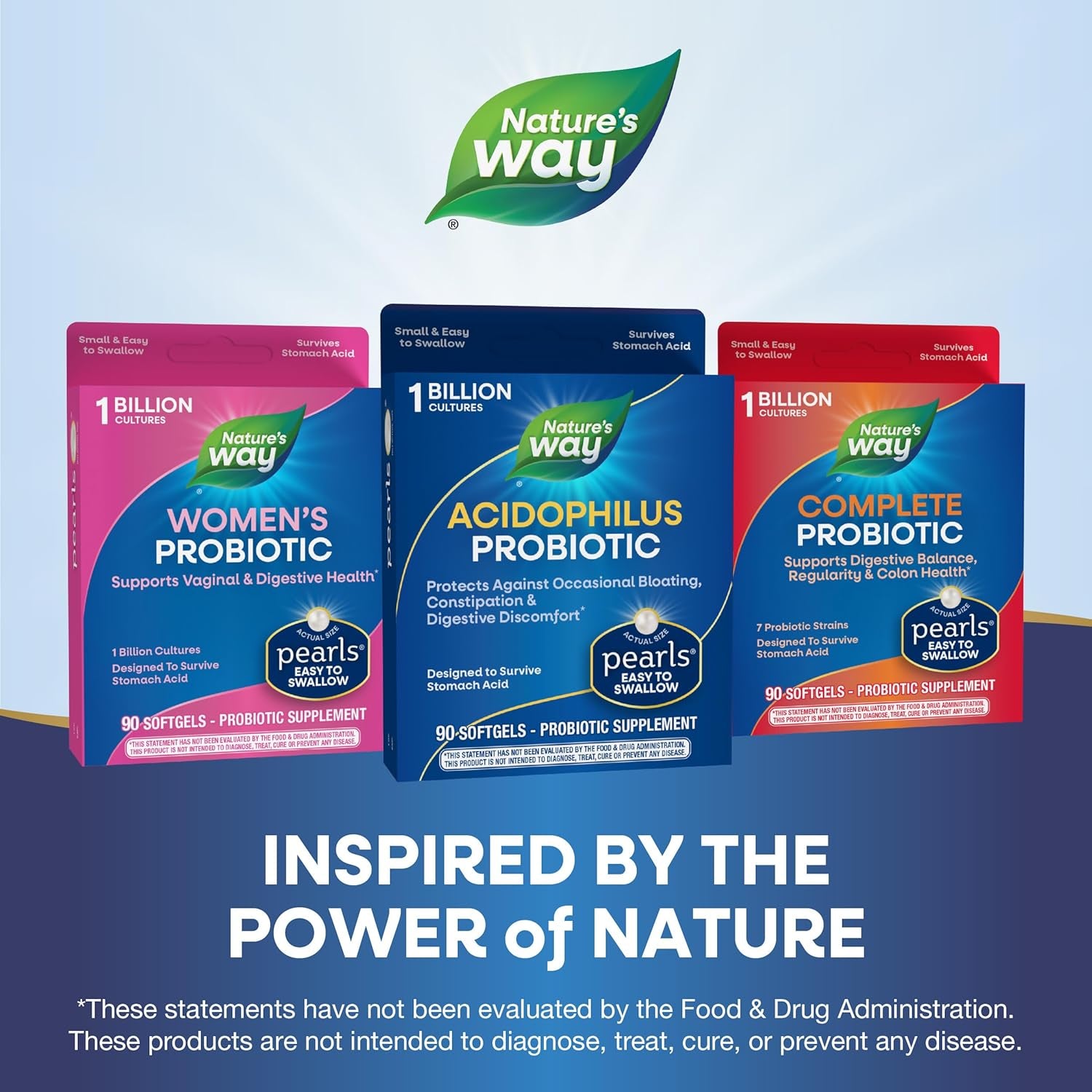 Nature's Way Acidophilus Probiotic Pearls – 90 Softgels | Digestive & Immune Support