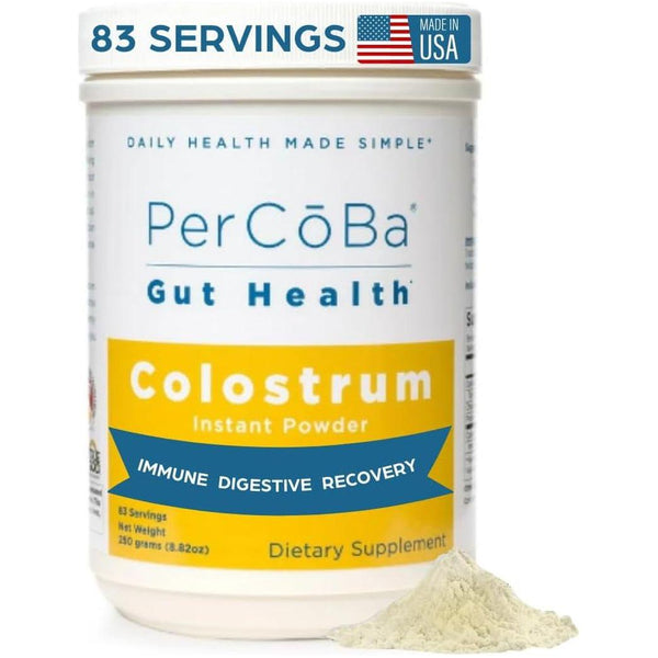 PERCOBA Gut Health Colostrum Instant Powder – 250g | First-Milking Bovine Colostrum for Digestion, Immunity & Recovery