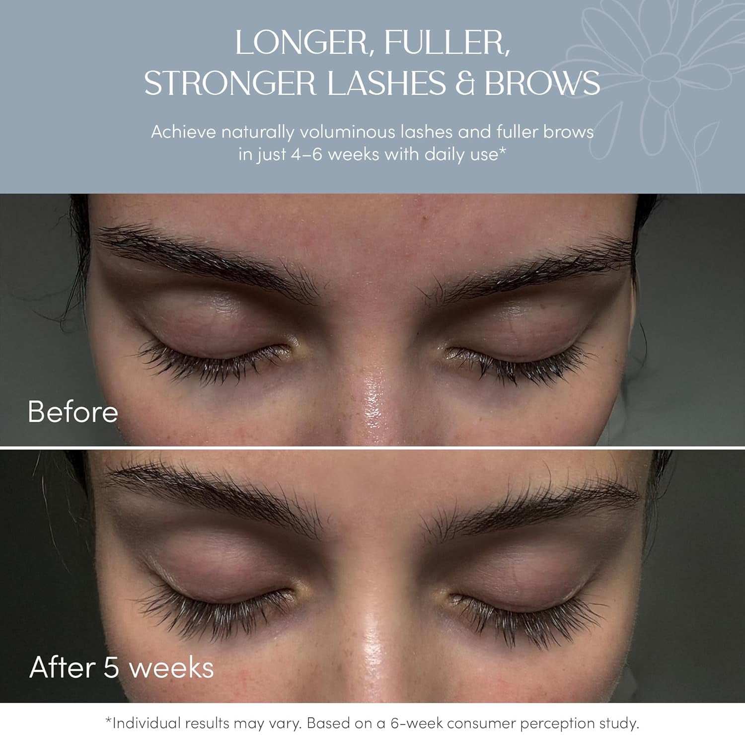 NUNA Eyelash Peptide Serum – 6ml | Lash & Brow Growth Booster with Peptides, Biotin & Botanicals