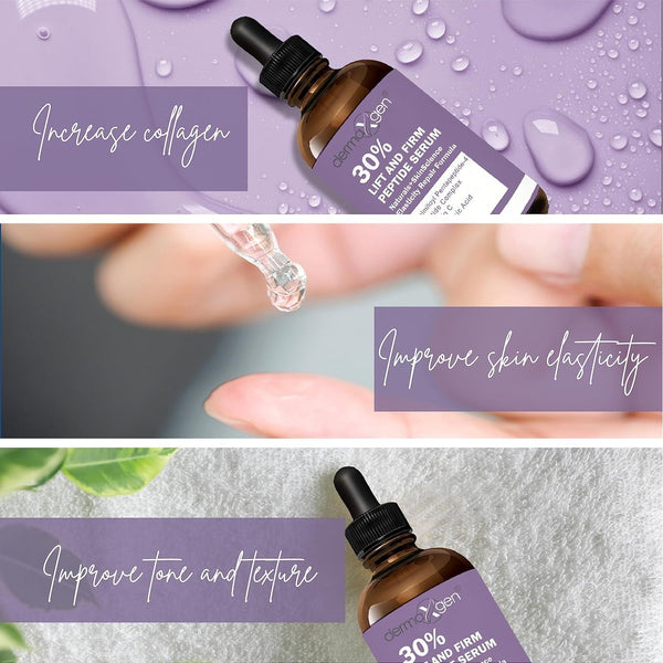 DERMAXGEN 30% Lift & Firm Peptide Serum – 120ml | Advanced Firming & Hydration for Smooth, Youthful Skin