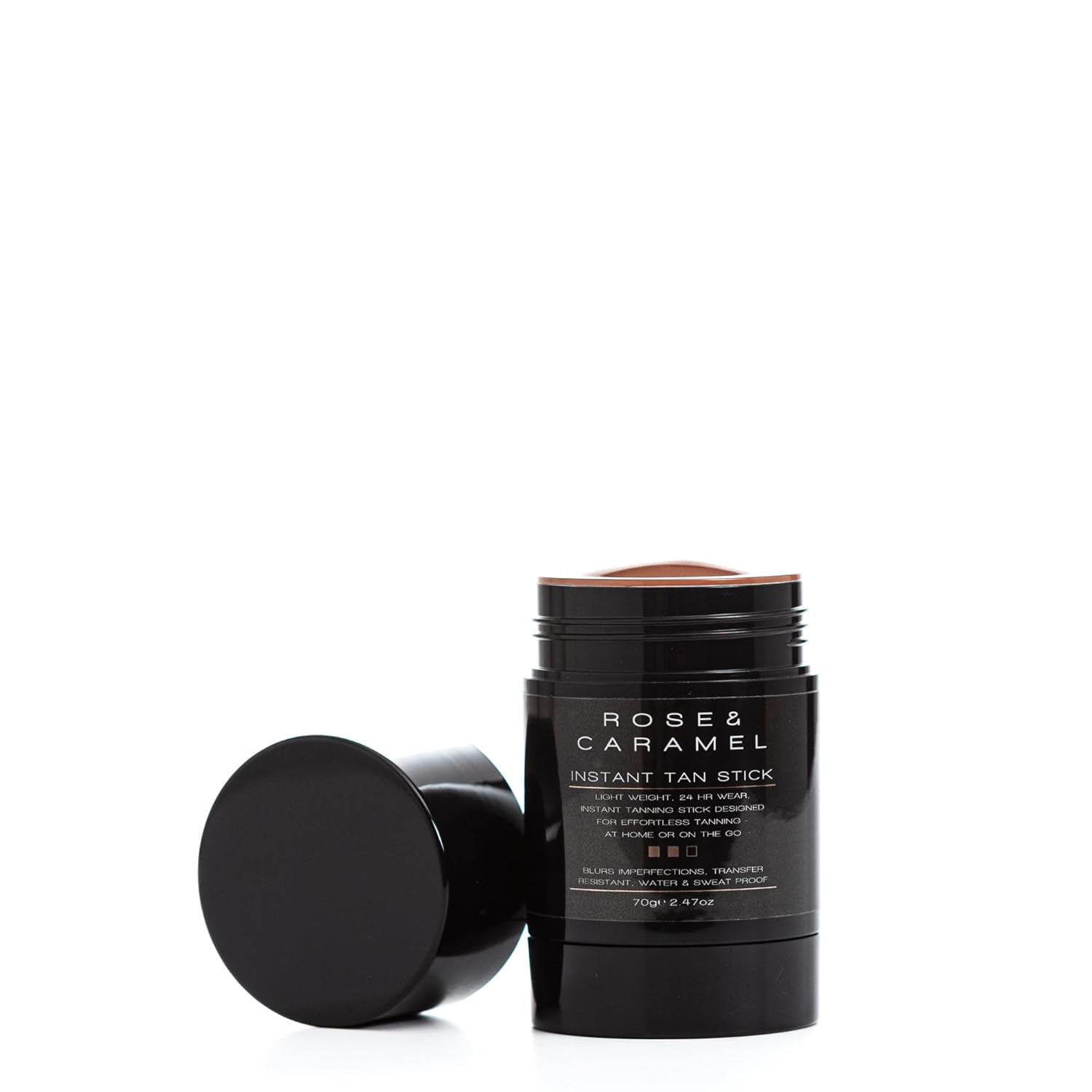 Rose & Caramel Instant Tan Stick – 70g | Waterproof, Wash-Off Bronzed Glow