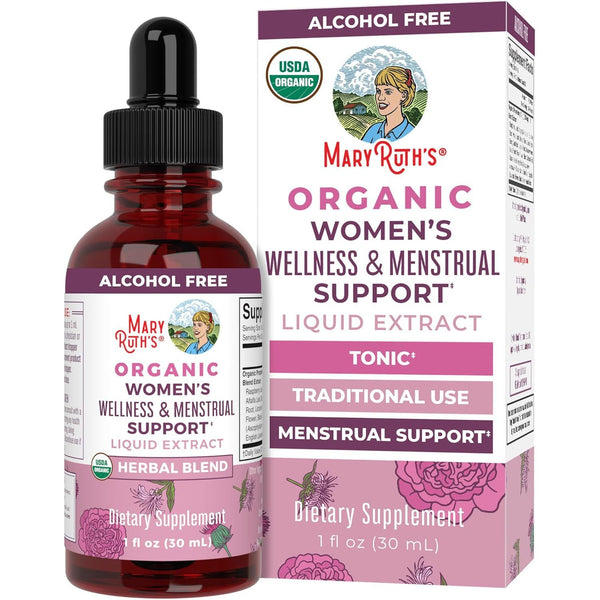 MaryRuth Organics Women's & Menstrual Support Liquid Extract – 30ml | Herbal PMS & Cycle Relief