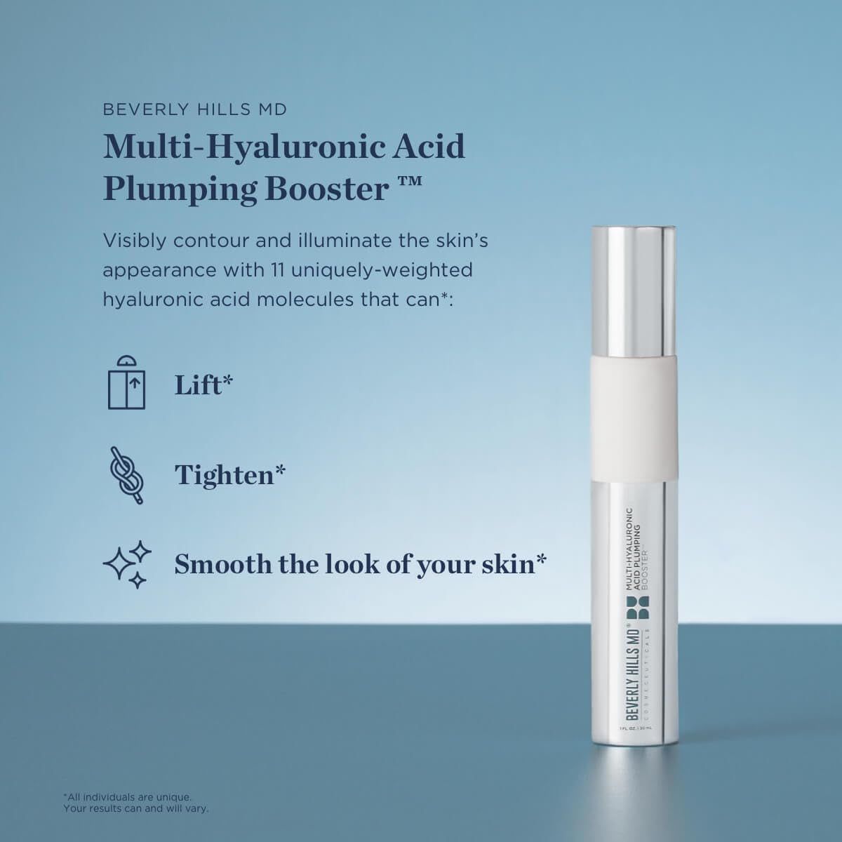 Beverly Hills MD Multi-Hyaluronic Acid Plumping Booster™ – 30ml | Deep Hydration, Firmness & Instant Plump Effect