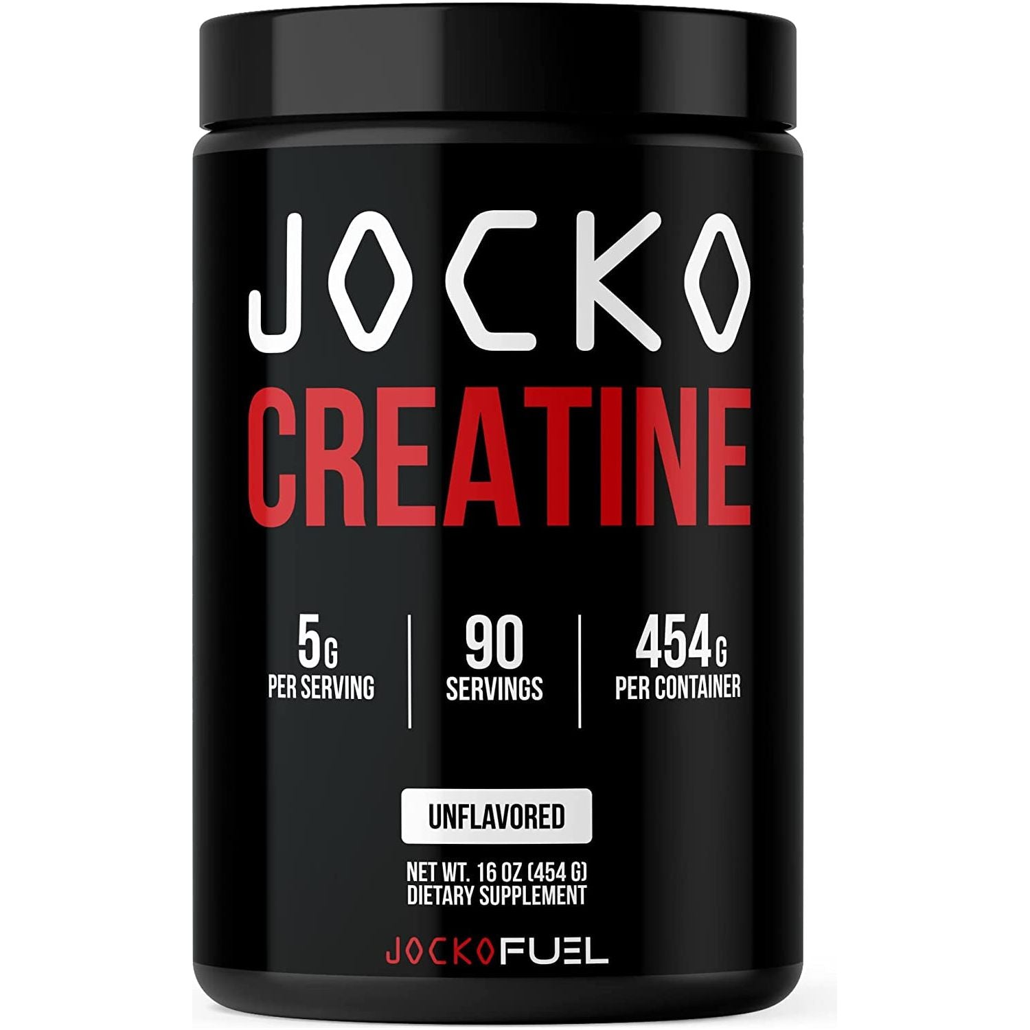 Jocko Fuel Creatine Monohydrate Dietary Supplement – Unflavored, Supports Muscle Health & Cognitive Function 16 Oz - 454g