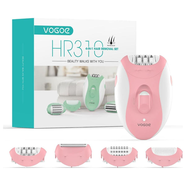 Epilator for Women, 4-In-1 Epilators Hair Removal with 2 Speeds, Rechargeable & Cordless Razor Epilator, 21 Tweezers Covered, Electric Hair Remover for Face Legs Arms Armpit Bikini, Pink