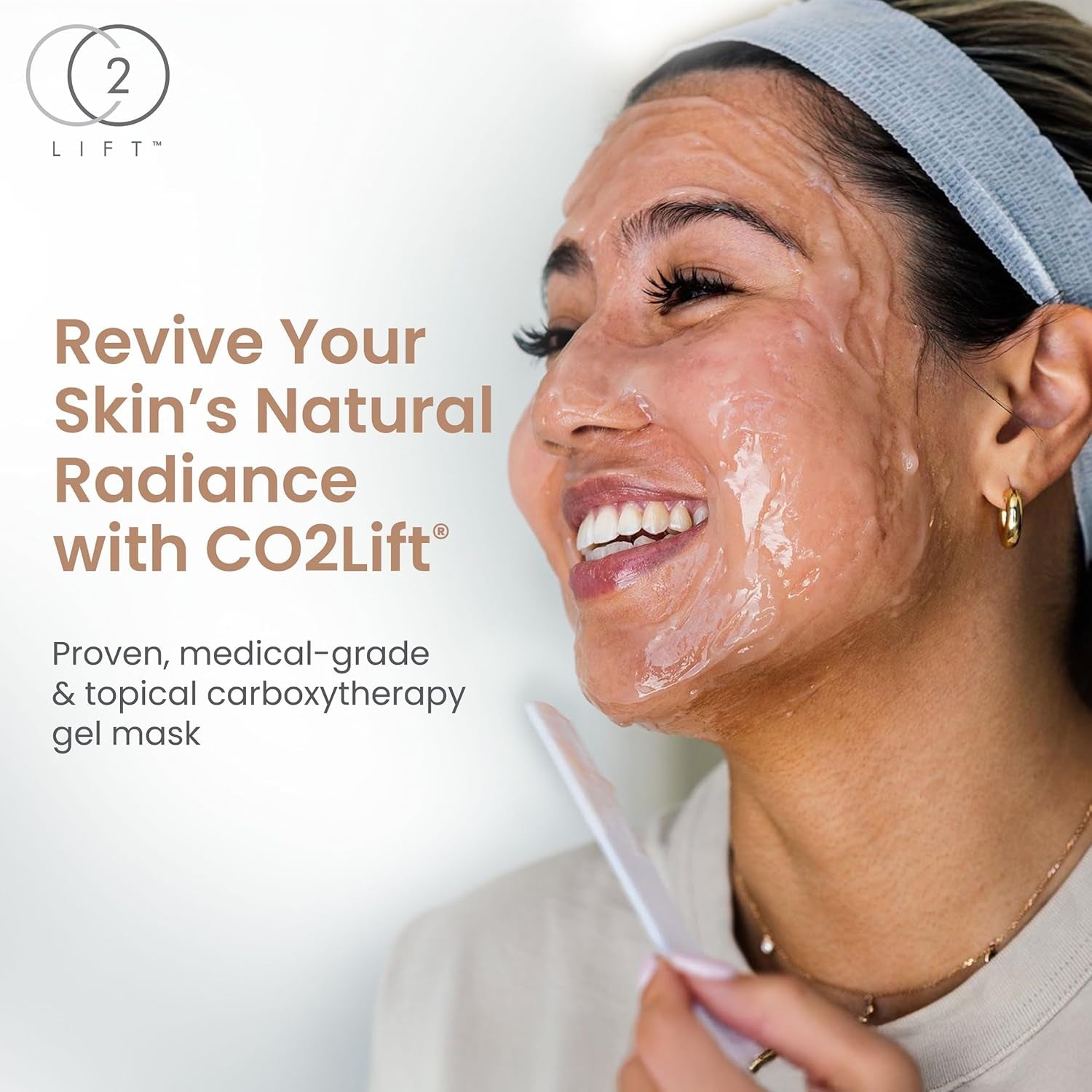 Carboxy Gel Treatment – 2-Pack CO2 Lifting Facial Mask for Puffy Eyes, Wrinkles, Dark Circles, Hydrating, Brightening, Tightening Anti-Aging Skincare