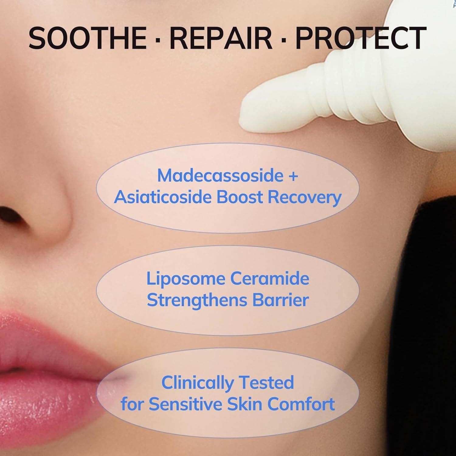 Hydrating & Barrier-Repair Cream for Dry & Sensitive Skin – Korean Moisturizer with CICA & Ceramide – 50Ml (1.69 Fl Oz)