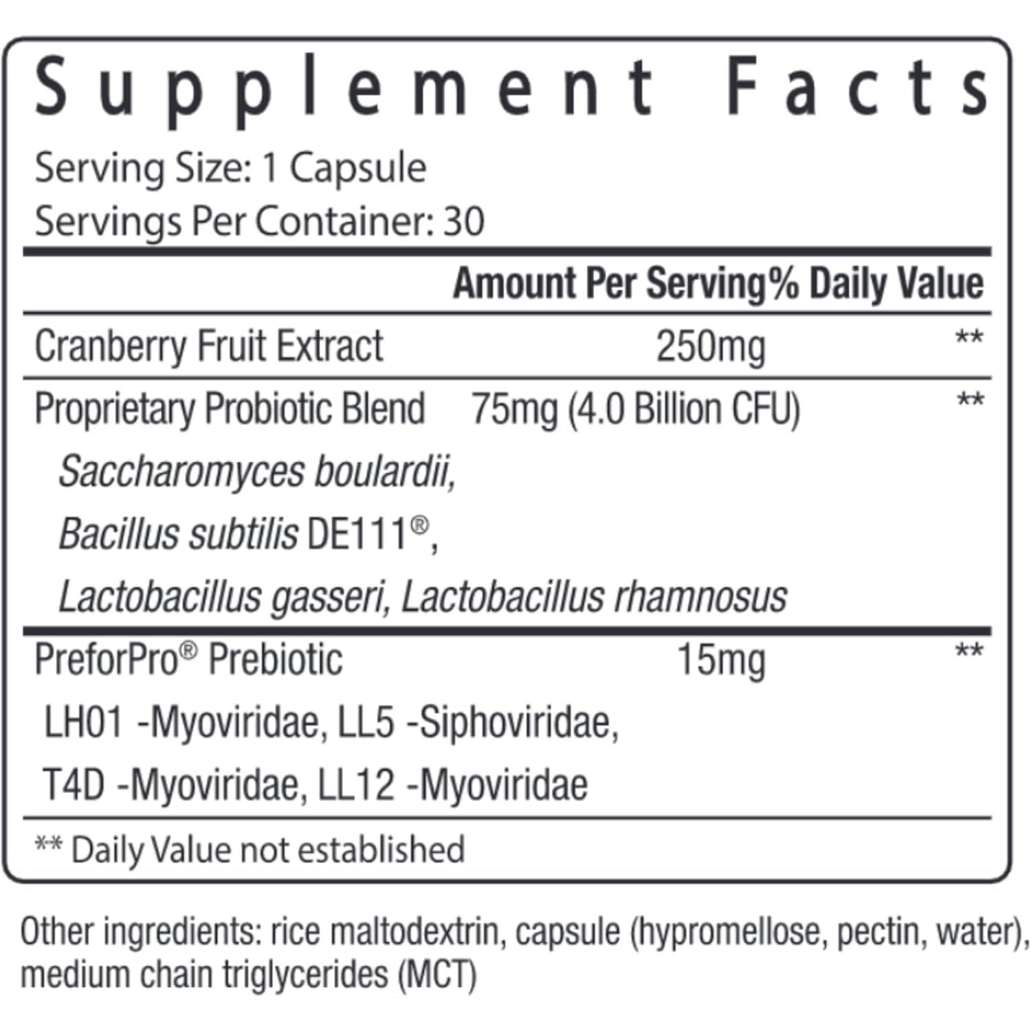 pH-D Feminine Health Support Women’s Health Probiotic with Cranberry – 30 Capsules | Vaginal, Urinary & Digestive Support