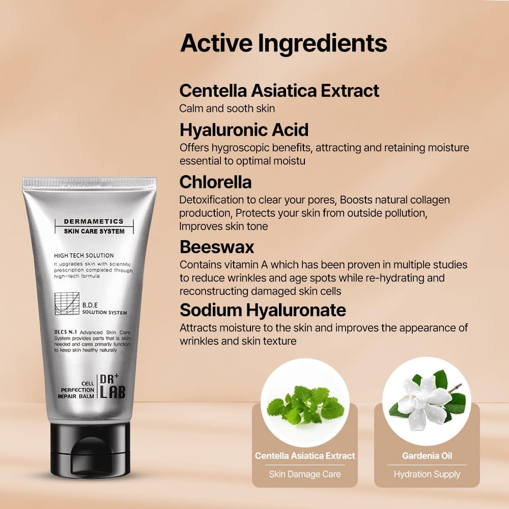 DR+LAB Cell Perfection Repair Balm – 50ml | Tinted Moisturizer & Skin Barrier Repair with Centella Asiatica
