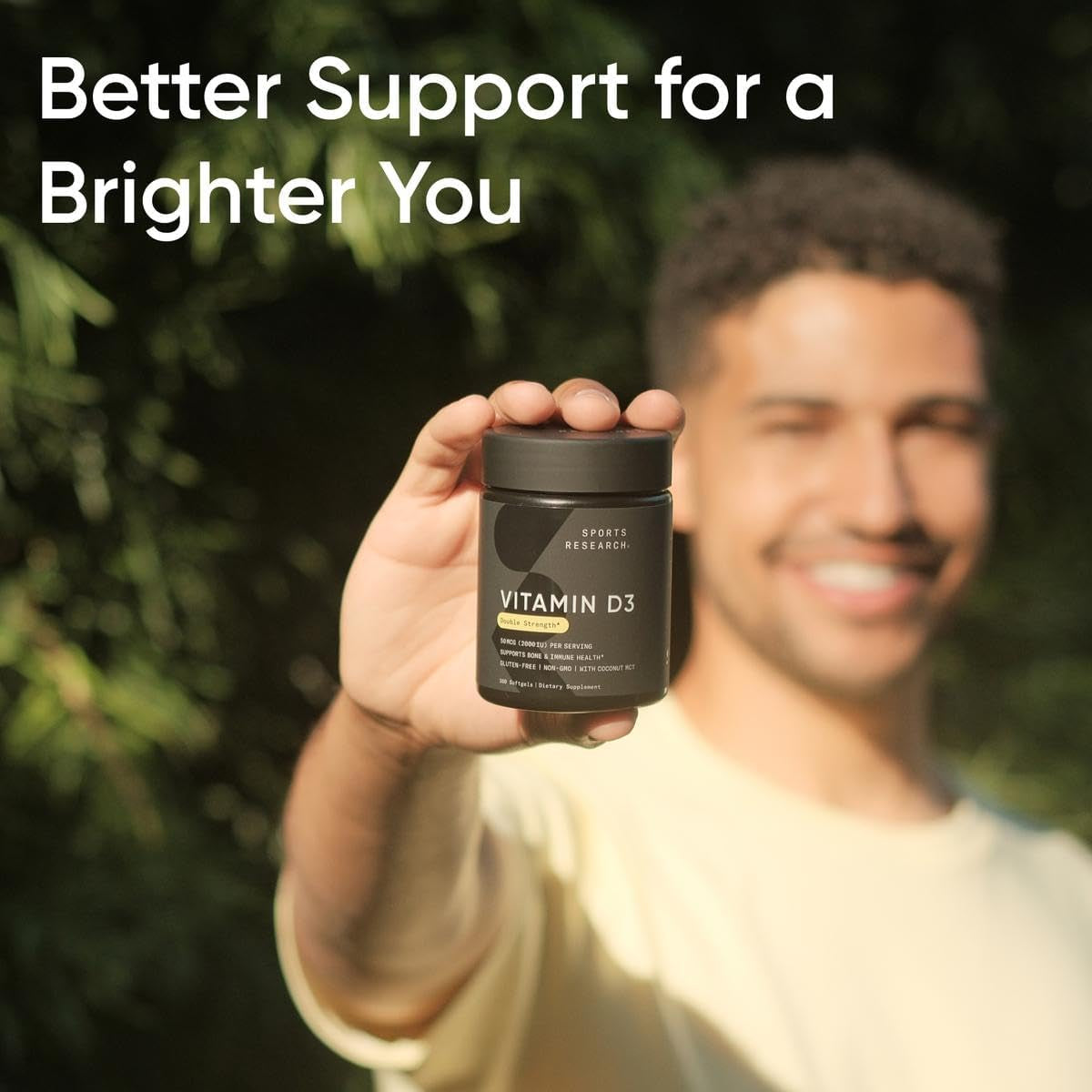 Sports Research® Vitamin D3 – 360 Softgels | 2000 IU Daily Support for Bone, Immune & Mood Health