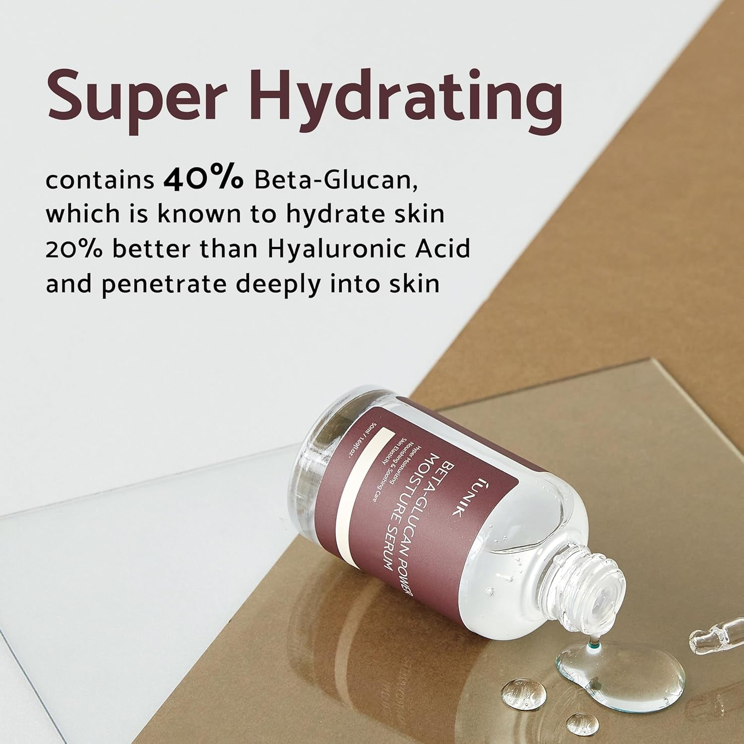 iUNIK Beta-Glucan Power Moisture Serum – 50ml | Ultra-Hydrating Serum for Dry & Sensitive Skin