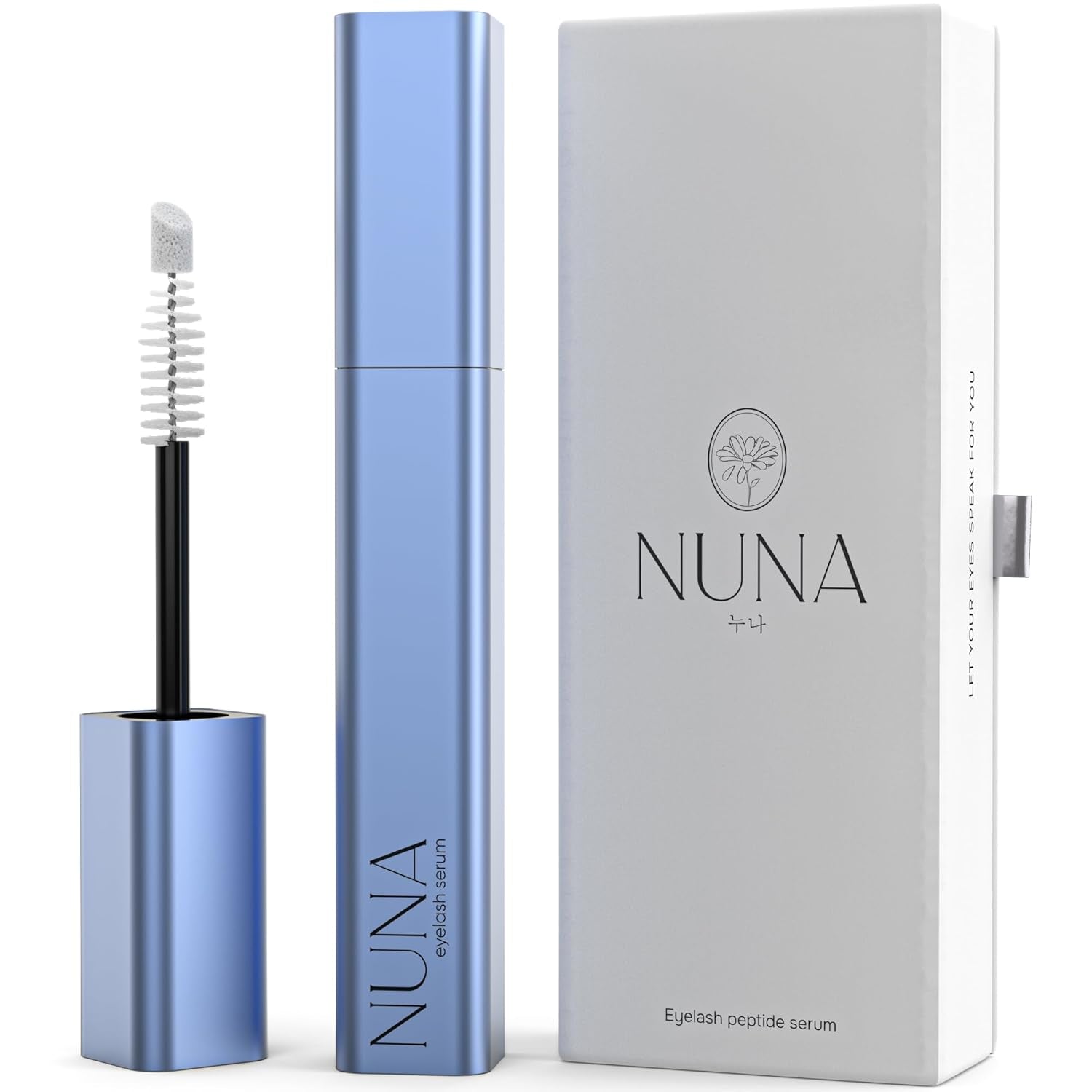 NUNA Eyelash Peptide Serum – 6ml | Lash & Brow Growth Booster with Peptides, Biotin & Botanicals