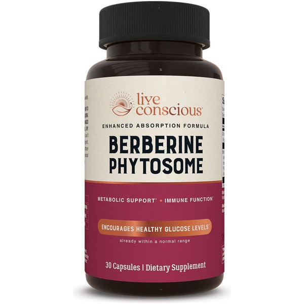 Live Conscious Berberine Phytosome – 30 Capsules | 9x Absorption for Metabolic, Weight & Immune Support