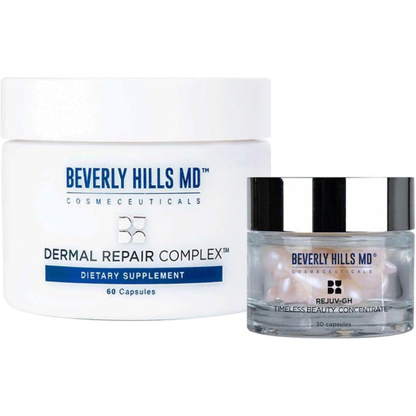Beverly Hills MD Power Duo Set – Dermal Repair Complex & Rejuv-GH Timeless Beauty Concentrate | Firm, Youthful, Radiant Skin Inside & Out