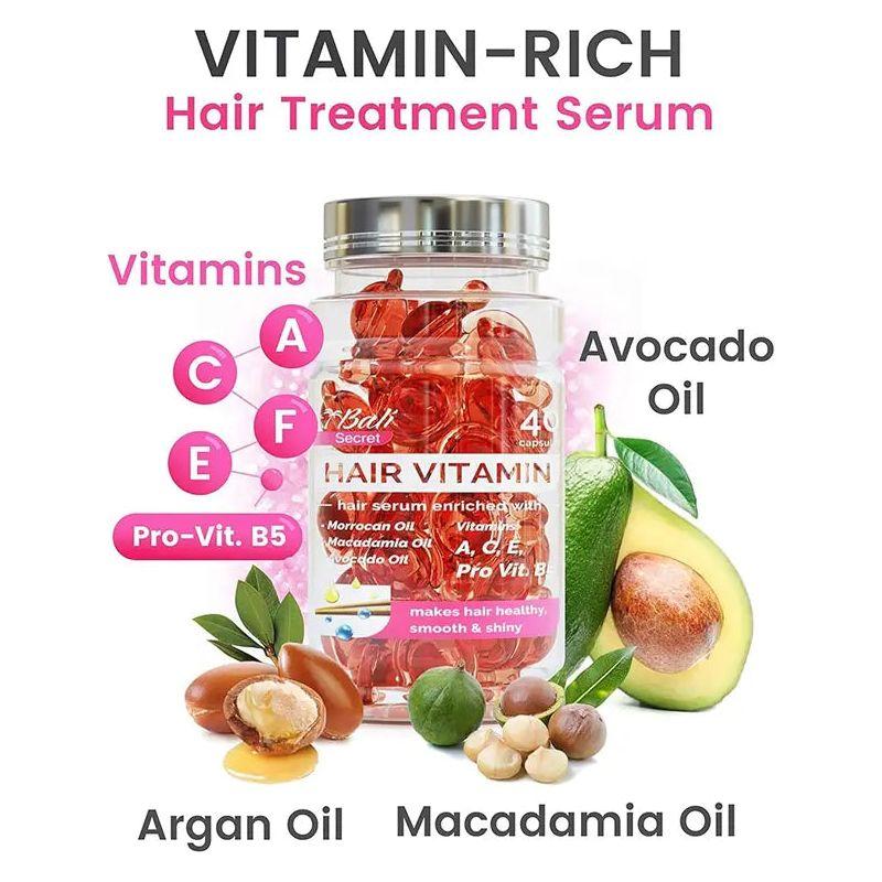 Bali Secret Serum by Hussell Hair - the Original Bali Secret, No Rinse Hair Serum with Argan, Macadamia, Avocado Oils - Vitamins A,C,E Pro B5
