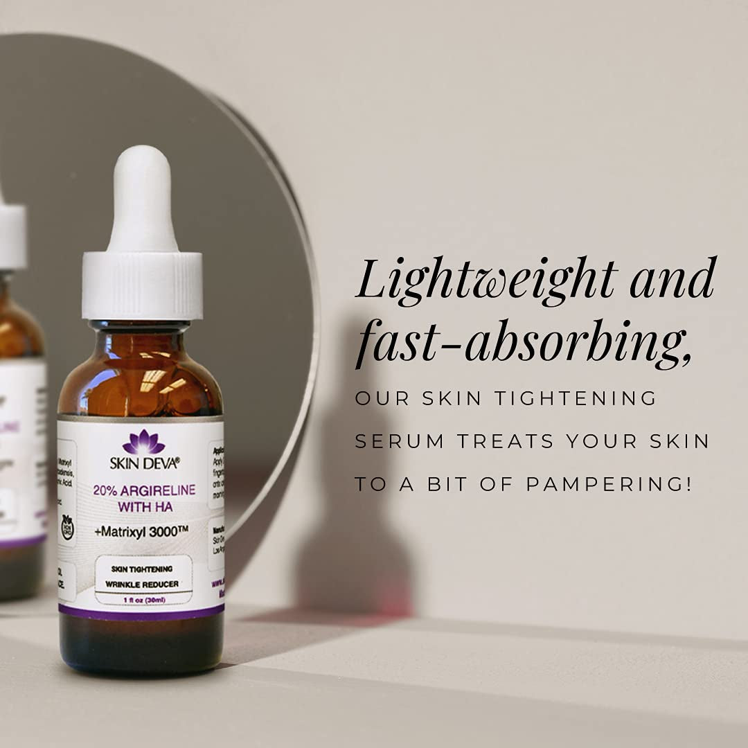 SKIN DEVA 20% Argireline With HA + Matrixyl 3000™ – 30ml | Wrinkle-Reducing Peptide Serum for Firmer, Youthful Skin