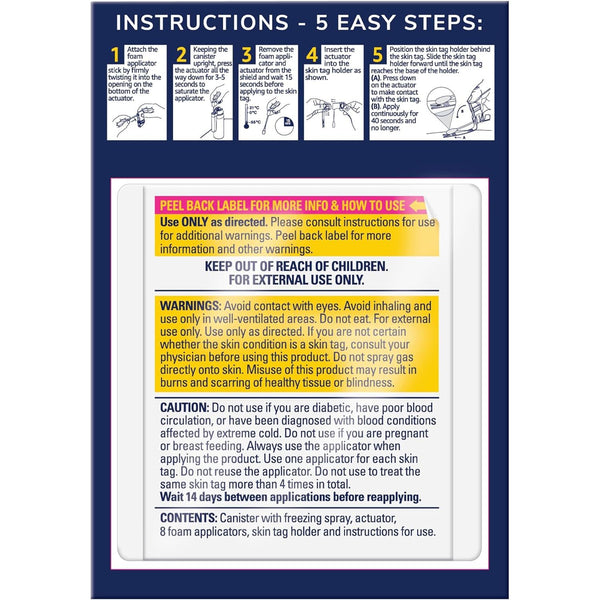 Dr. Scholl's Freeze Away Skin Tag Remover – 8 Cryo Treatments, 53g | FDA-Cleared At-Home Solution for Fast, Safe Skin Tag Removal