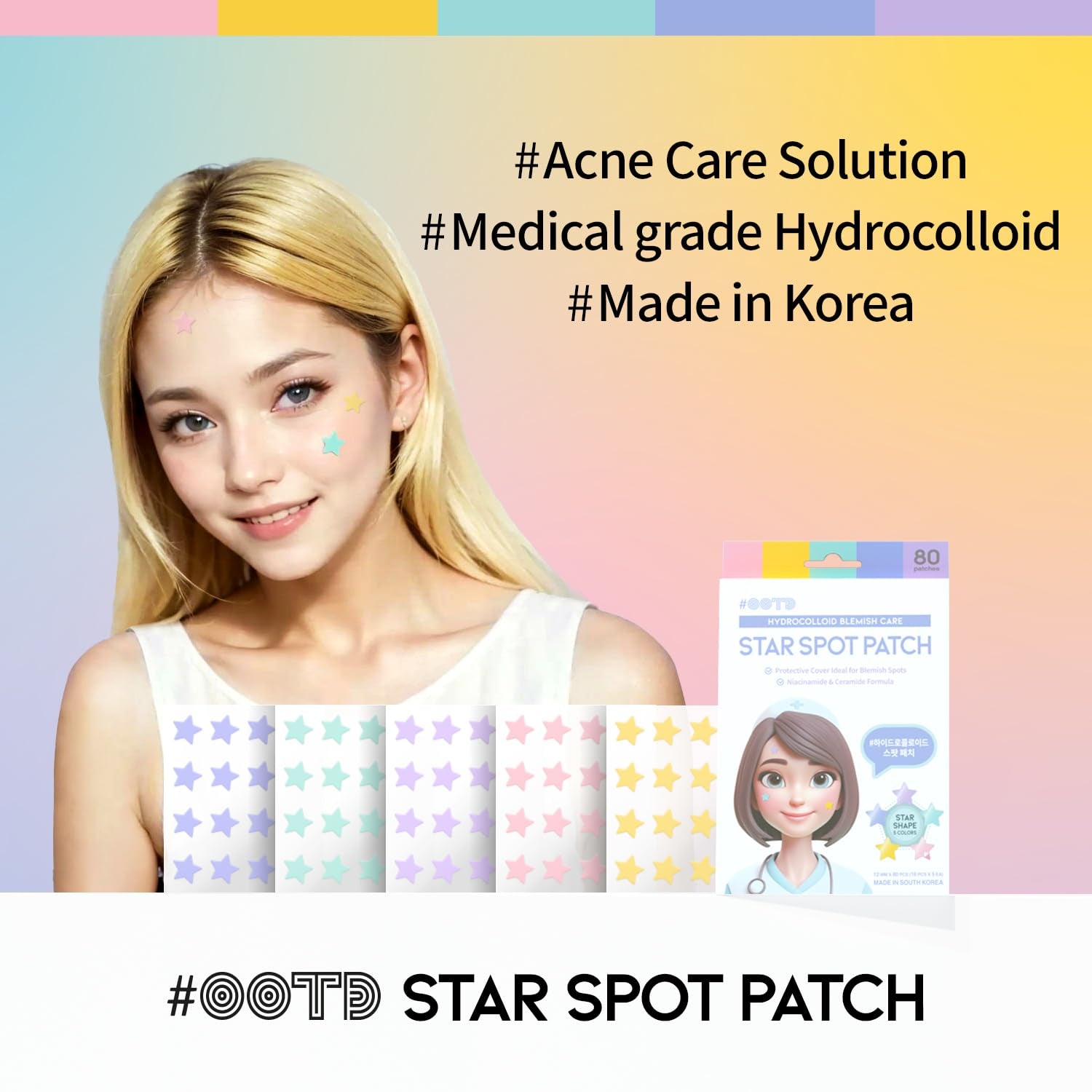 #OOTD Hydrocolloid Blemish Care Star Spot Patch - 80 Patches