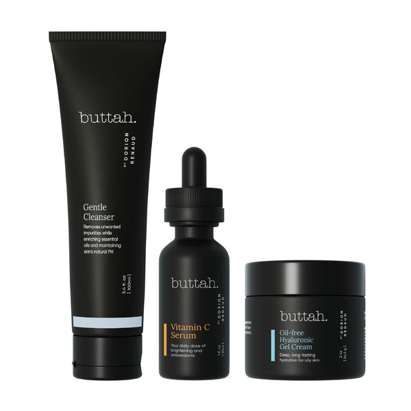 buttah. by Dorion Renaud Oil-Free Hyaluronic Skin Care Set | Hydration, Brightening & Barrier Support for Melanin-Rich Skin