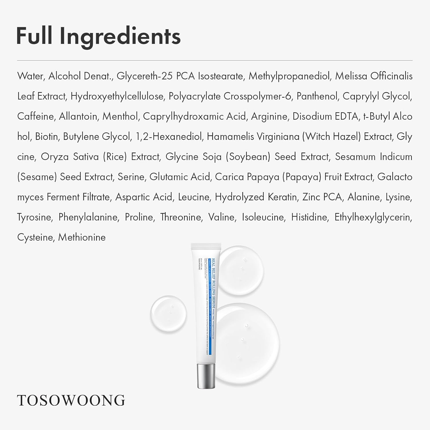 Real Relief Rolling Serum, Hair Growth Serum Roll on with Biotin, Caffeine, Panthenol, Menthol, Soothes Itchy, Flaky Scalp, Non-Greasy, Lightweight, Korean Skincare, 20Ml / 0.67 Fl. Oz.