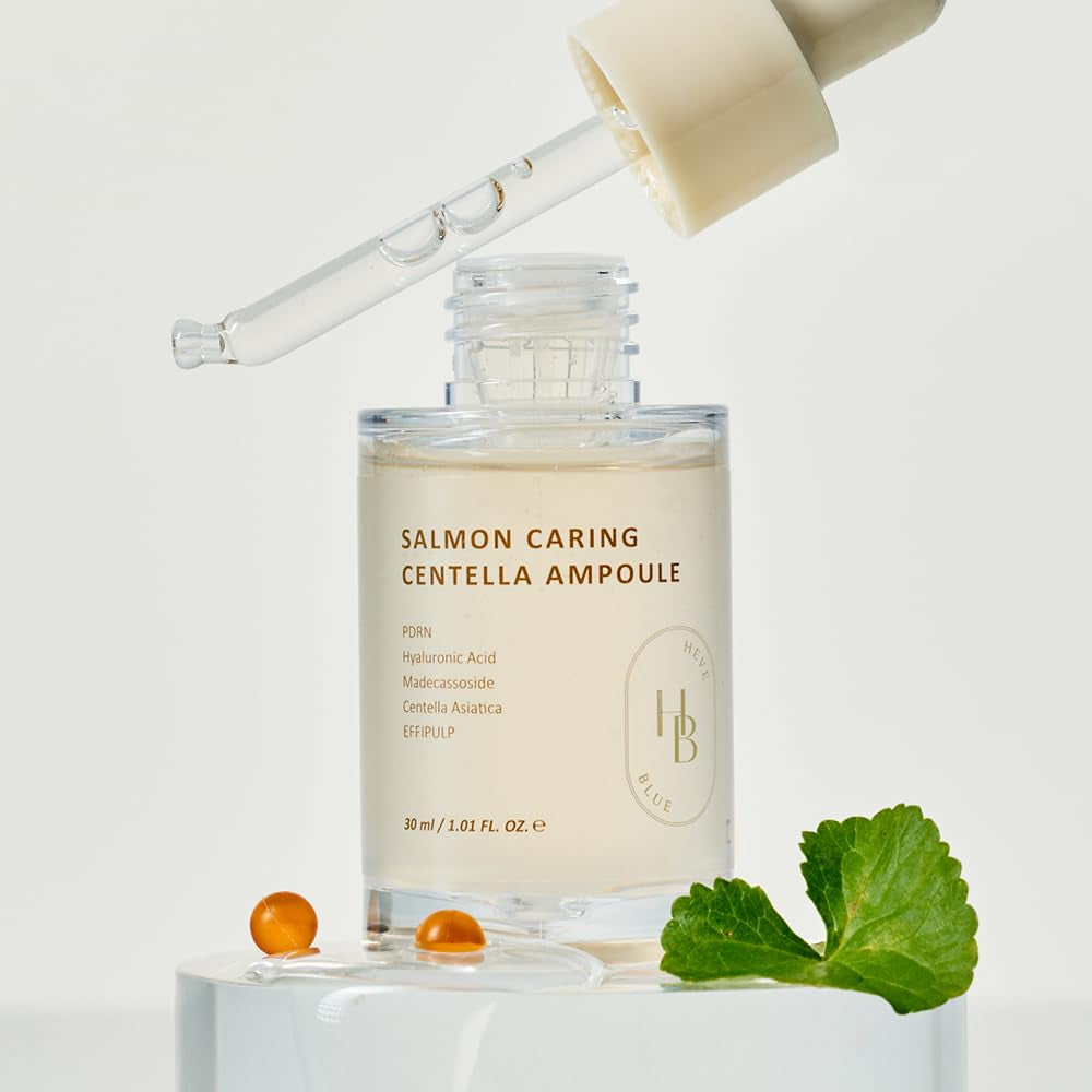 HEVEBLUE Salmon Caring Centella Ampoule – 30ml | Calming, Healing & Restorative Serum