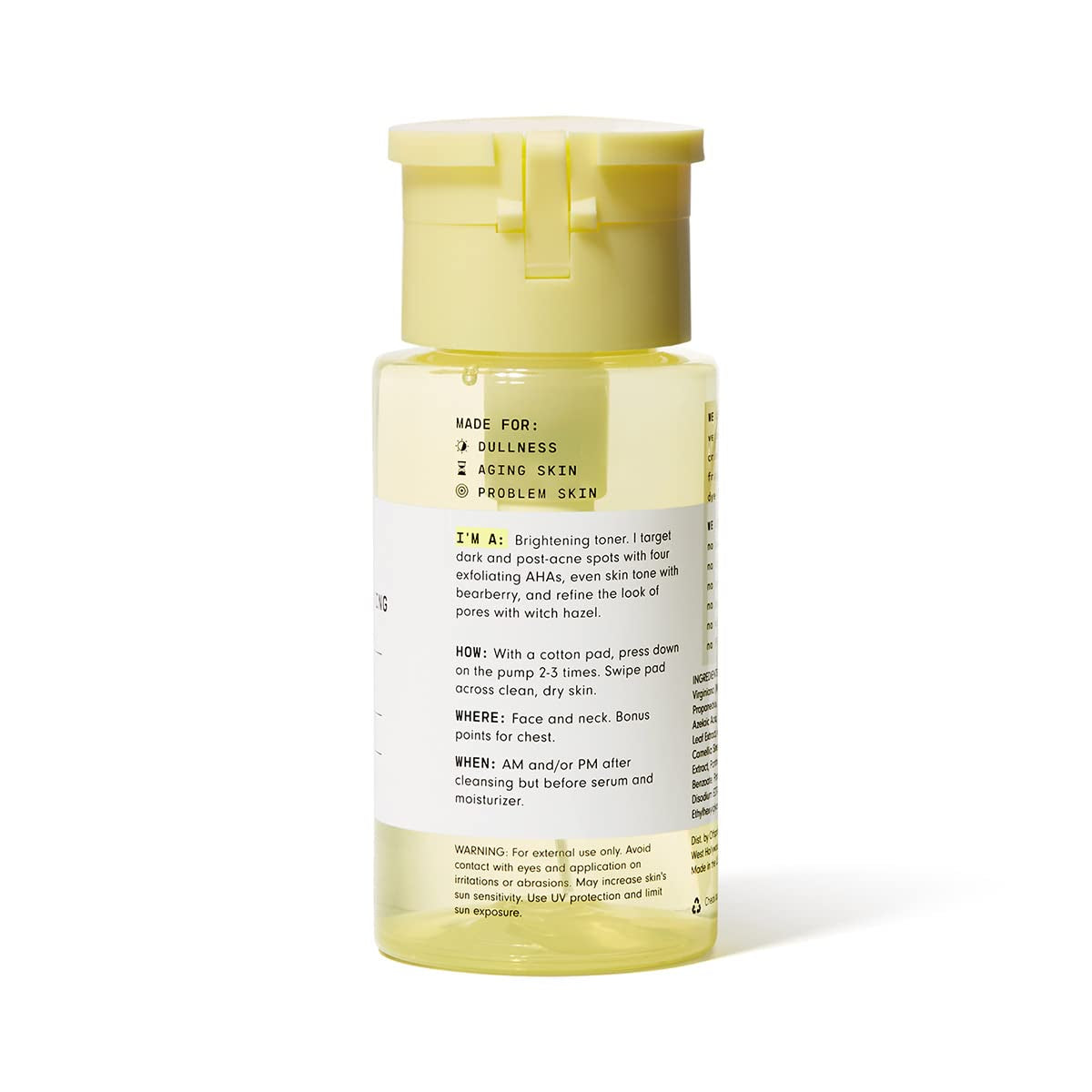 Versed Weekend Glow Daily Brightening Solution – 120ml | Vitamin C Toner for Dark Spots & Uneven Skin Tone
