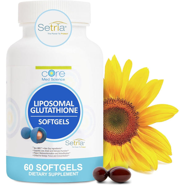 Liposomal Glutathione Supplement (500Mg, 60 Softgels) - Pure Reduced Setria with Phospholipid Complex - Antioxidant Supplement for Energy, and Skin
