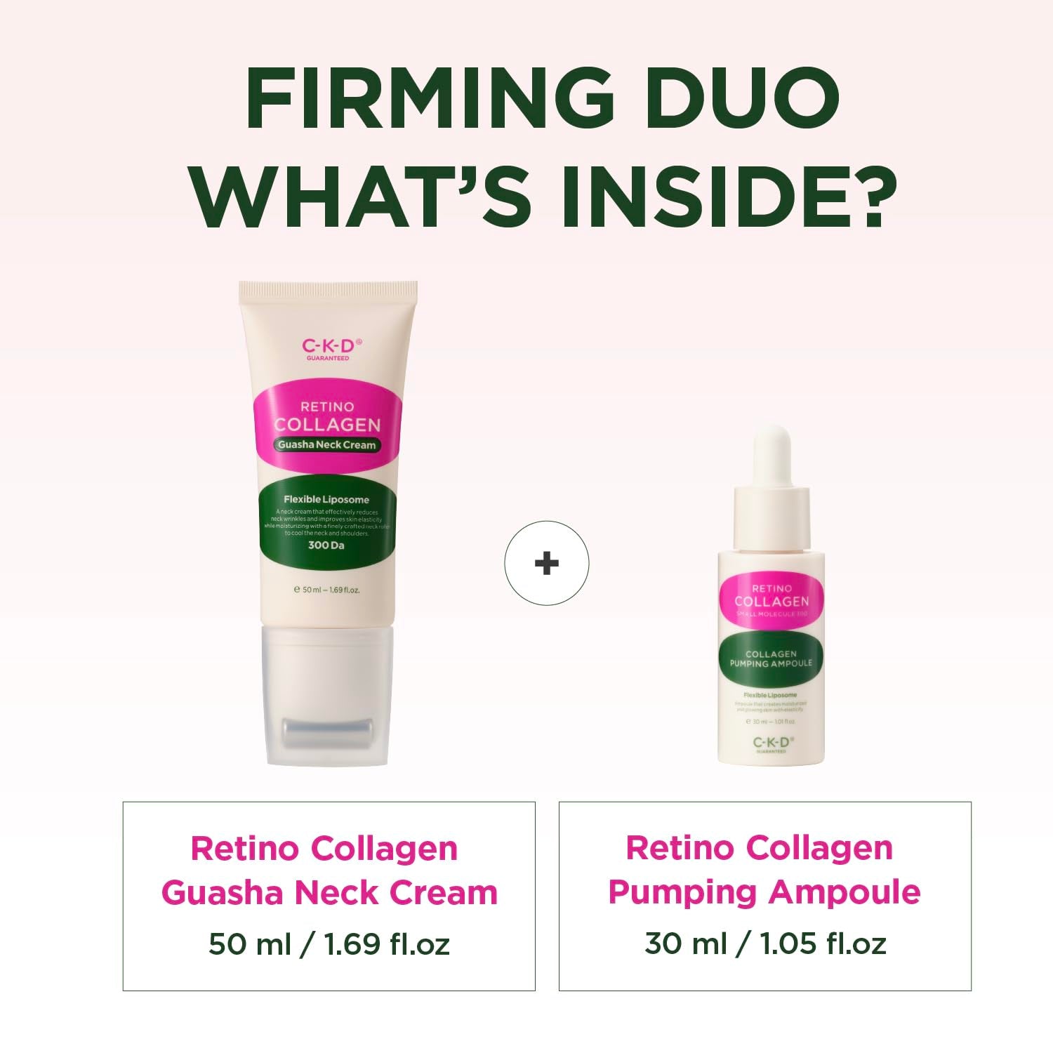 CKD Guaranteed Retino Collagen Neck & Face Firming Duo Set | Advanced Retinol & Collagen Skincare