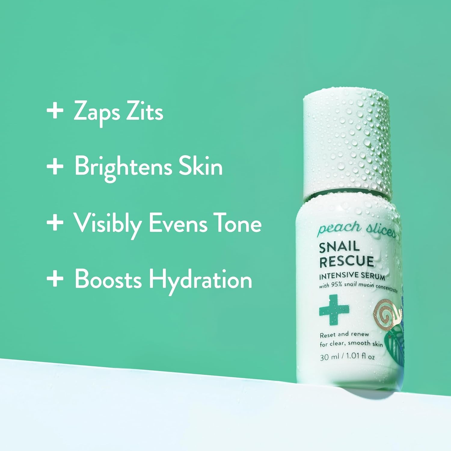 Peach Slices Snail Rescue Intensive Serum – 30ml | 95% Snail Mucin for Hydration, Clarity & Radiance