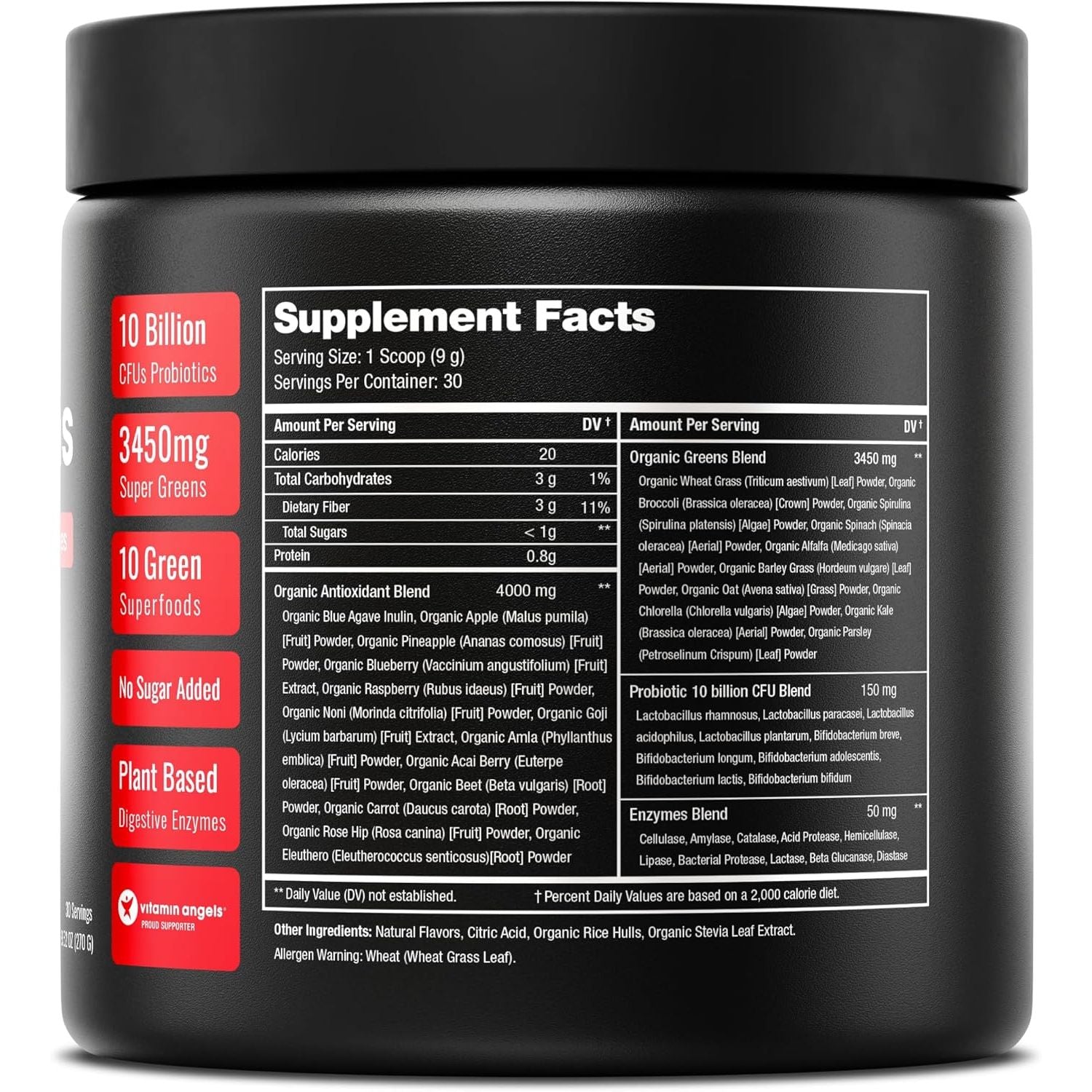 NutraChamps Super Greens Powder | Watermelon – 270g, 30 Servings | Daily Superfood Blend with Probiotics & Enzymes