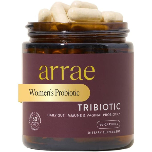 Arrae Tribiotic Women’s Probiotic – 60 Capsules | Gut, Vaginal, Skin & Immune Health Support