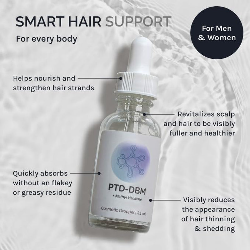 PTD-DBM Peptide Hair Serum for Fuller-Looking Hair - Scalp Treatment for Visible Growth & Follicle Renewal - Reinforce Restoration, Strand Integrity & Optimal Density (25 Ml)