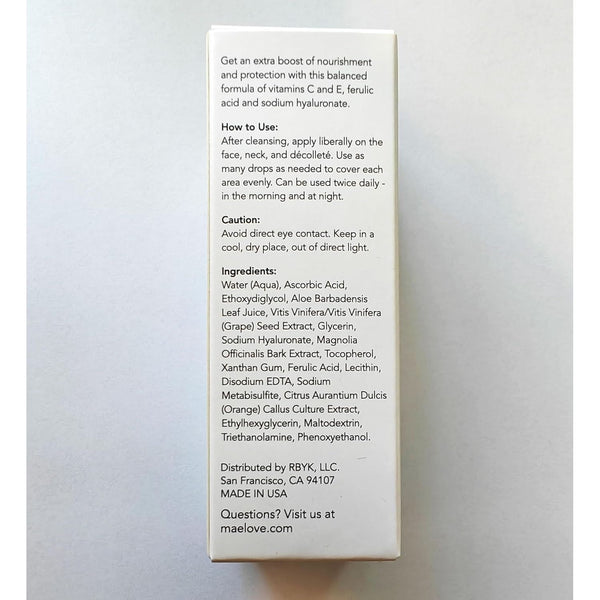 MAELOVE The Glow Maker Antioxidant Serum – 30ml | Brightening Vitamin C for Radiant, Even-Toned Skin