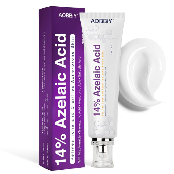 AOBBIY 14% Azelaic Acid Serum – 30ml | Advanced Acne & Redness Relief for Clear, Even Skin