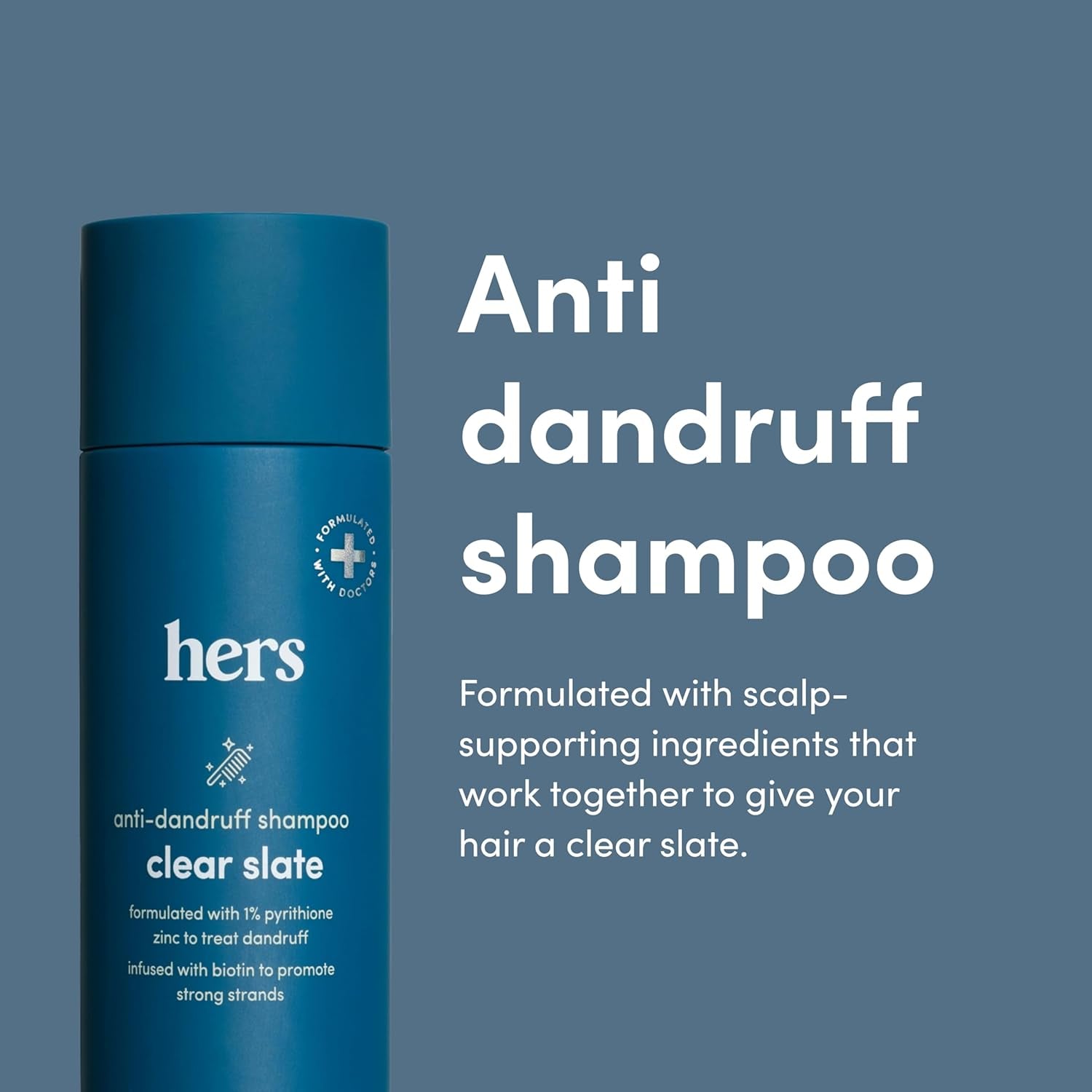 Hers Clear Slate Anti-Dandruff Shampoo – 190ml (2 Pack) | Flake Control & Scalp Support for Women