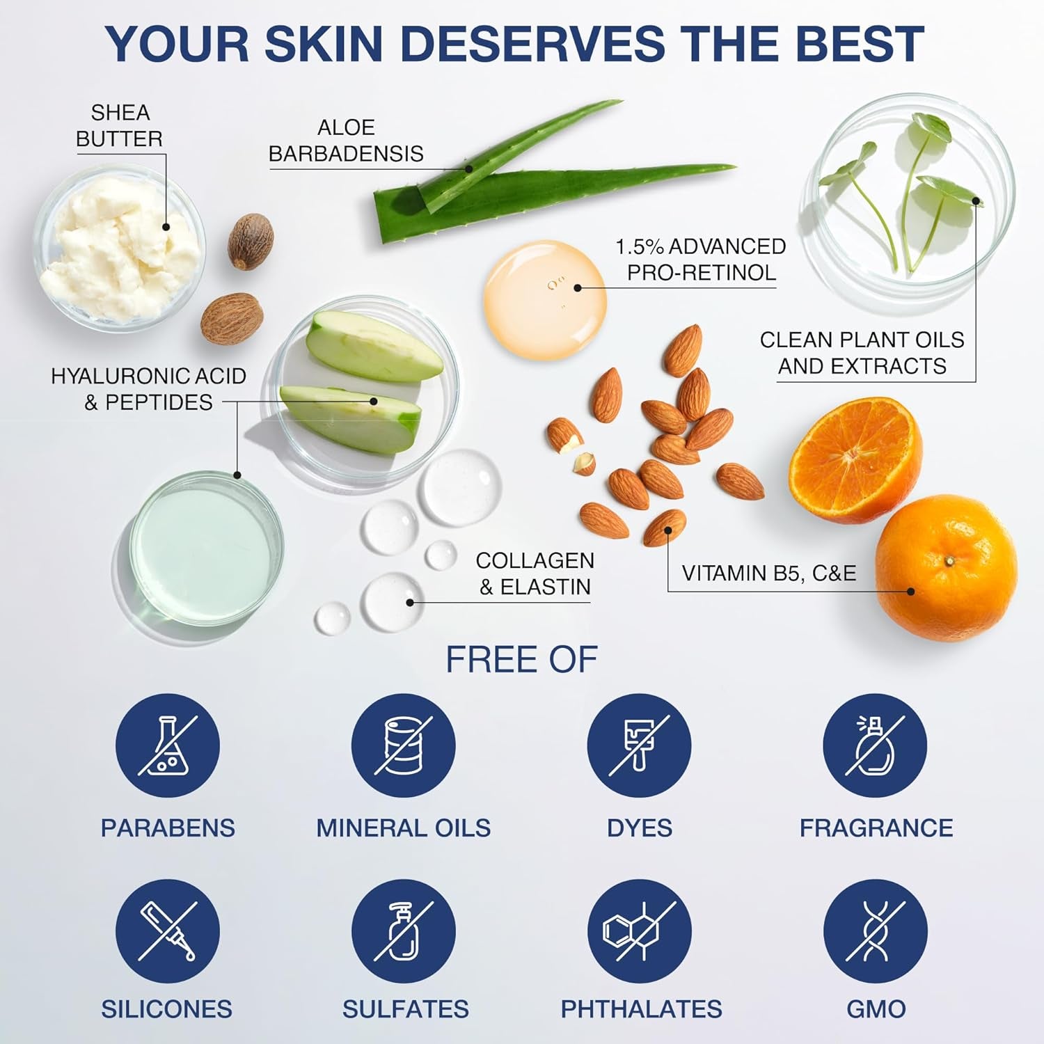 KINPUR ORGANIC COSMETICS Retinol Pro Collagen & Hyaluronic Acid Face Moisturizer – 50ml | Anti-Ageing, Hydrating & Skin-Perfecting Daily Cream