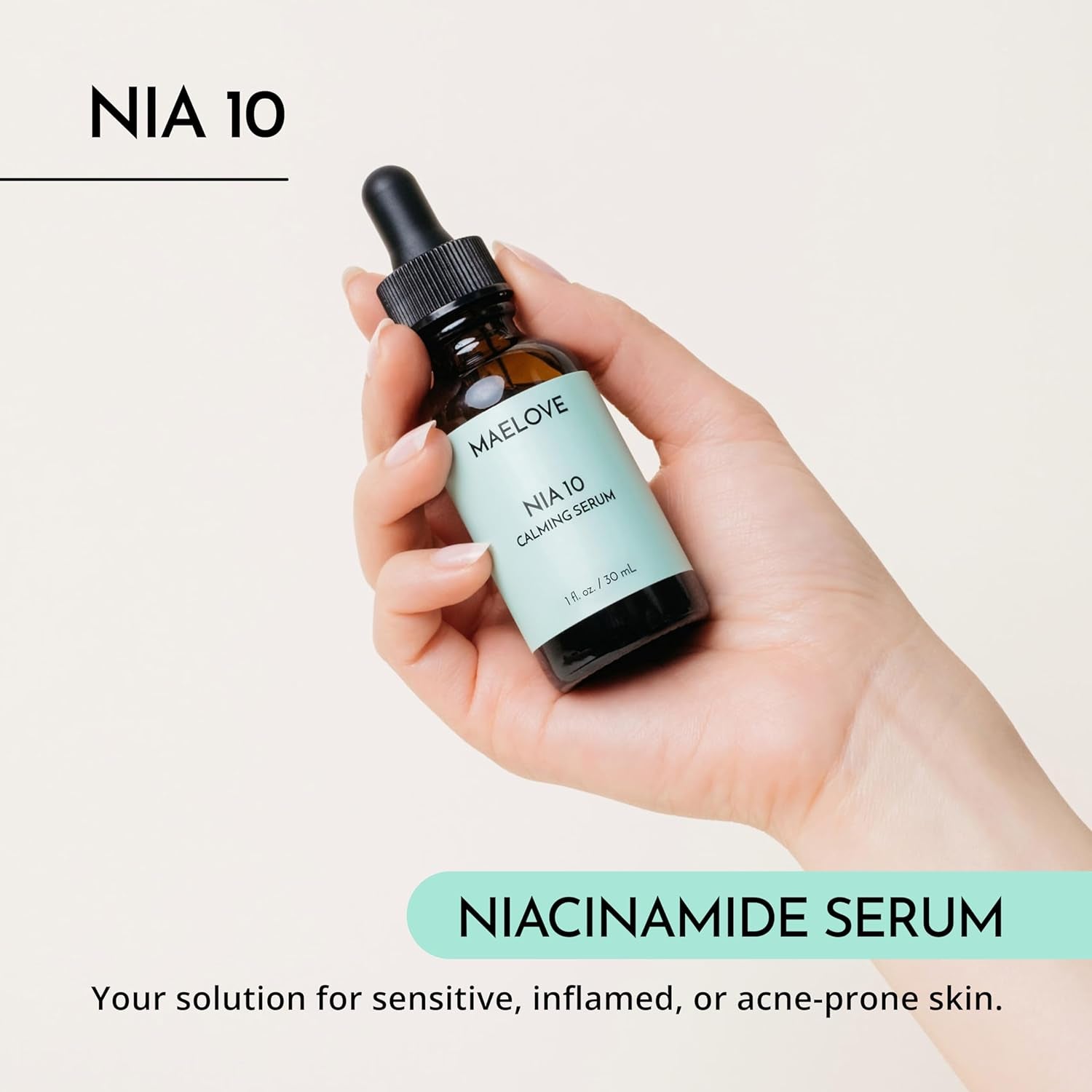 MAELOVE NIA 10 Calming Serum – 30ml | Soothes Redness & Strengthens Skin Barrier
