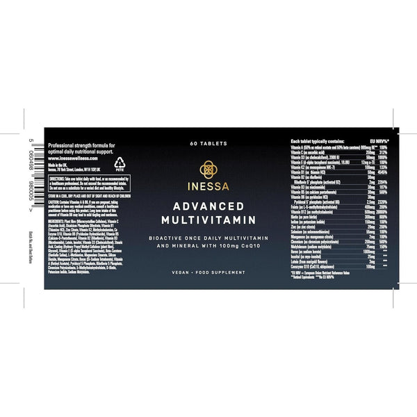 Multivitamin with Coq10 100Mg, Vitamin D3 2000 IU, K2 100Mcg, B Complex, Vitamins a 800Mcg, Folic Acid as 5-MTHF 400Mcg, Zinc 20Mg and Lutein