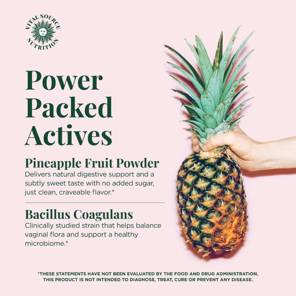 Vital Source Nutrition Premium Feminine Balance Gummies – 60 Gummies (Hawaiian Pineapple) | Hormonal, Mood & Gut Health Support