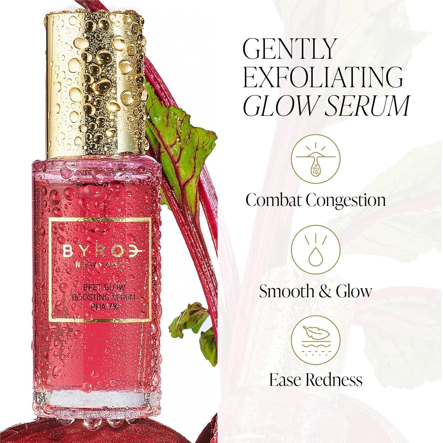 BYROE Beet Glow Boosting Face Serum – 30ml | Gentle Resurfacing & Hydrating Radiance Booster