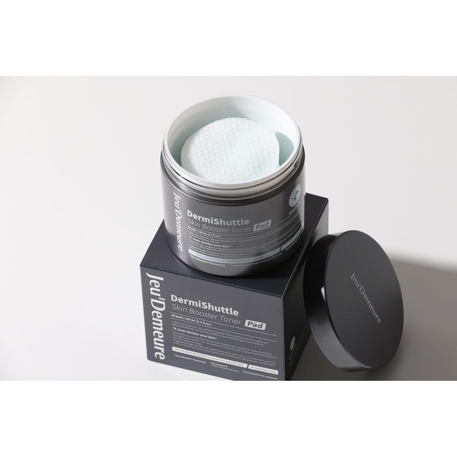 JEU'DEMEURE Dermishuttle Skin Booster Toner Pad – 60 Pads | Gentle Exfoliation & Pore Refinement