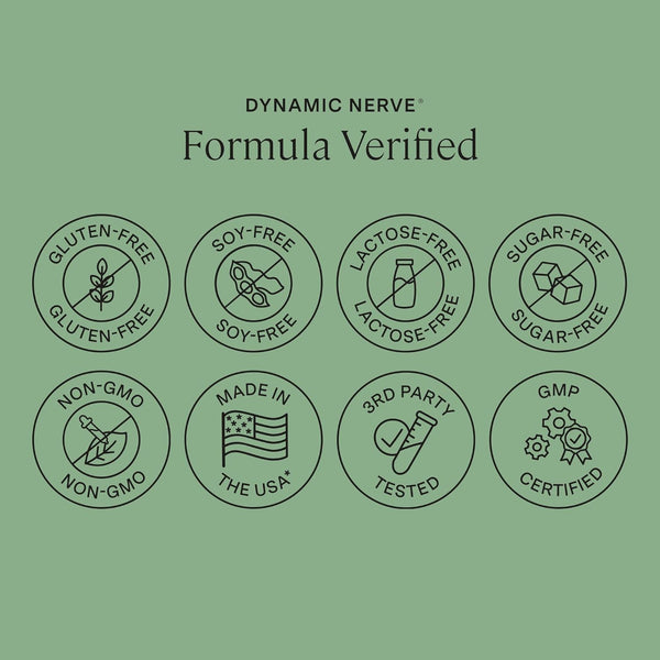 Dynamic Nerve Supplement - Supports Nerve Function in Fingers, Toes, Hands, and Feet with Alpha Lipoic Acid ALA, Benfotiamine, Pea, Robust B Complex, Boswellia