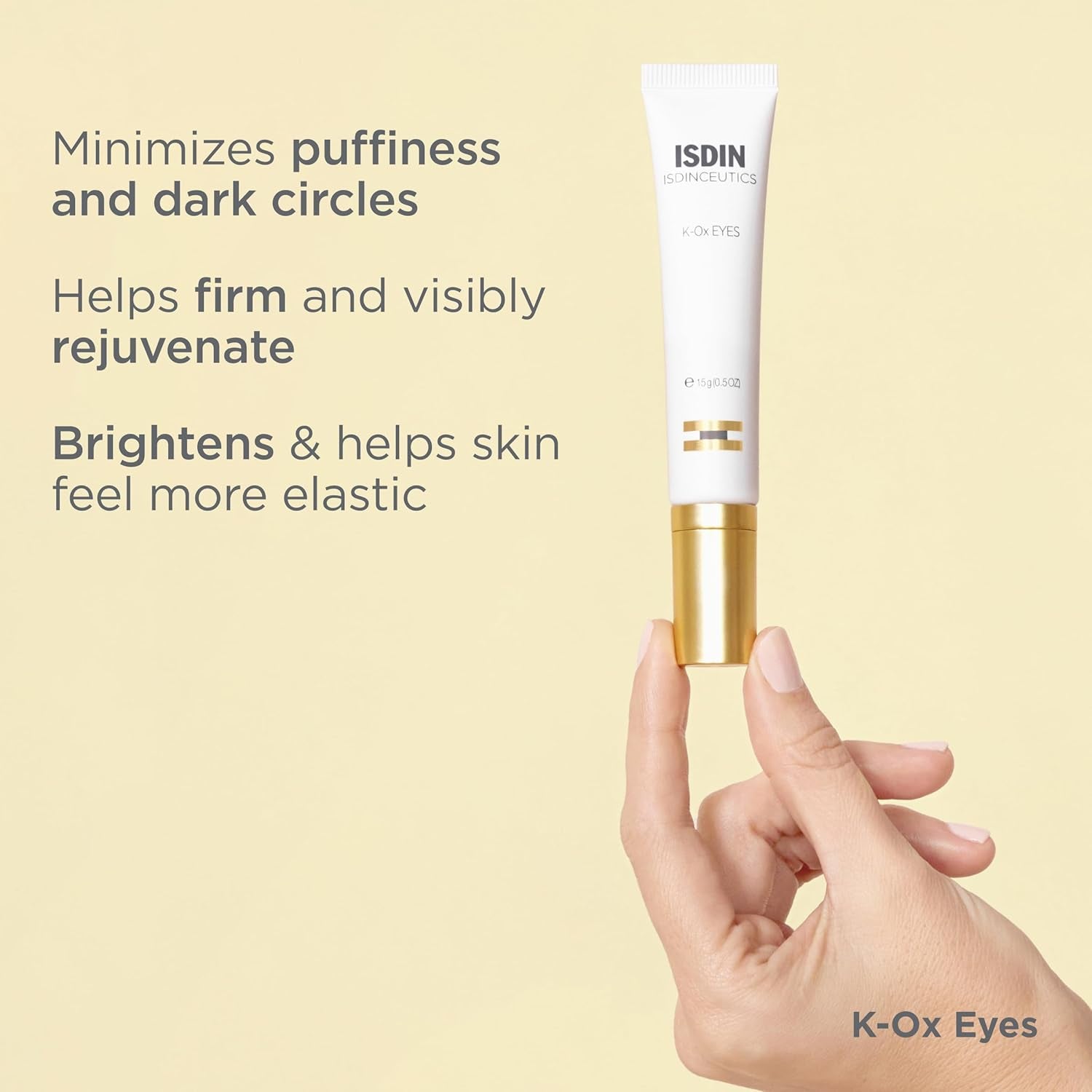 ISDIN K-Ox Eyes Cream – 15g | Dark Circle & Puffiness Corrector with Vitamin K-Oxide & Hyaluronic Acid