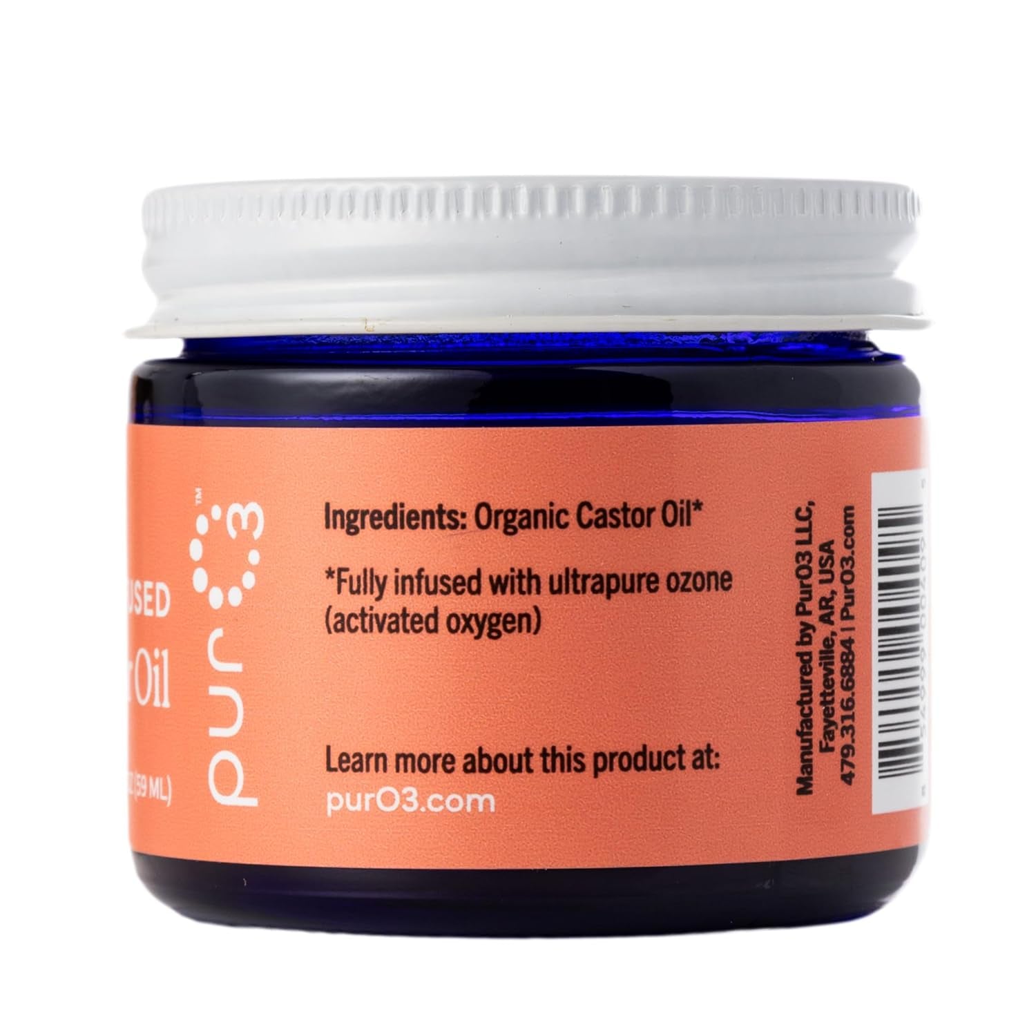 PurO3 Ozone-Infused Castor Oil – 59ml | Fully Ozonated Organic Castor Oil for Skin & Wellness