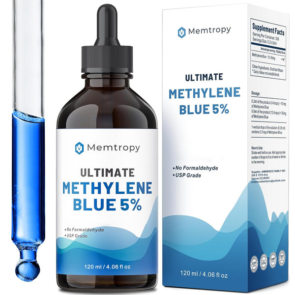 Memtropy Ultimate Methylene Blue 5% – 120ml | High-Potency Cellular Antioxidant & Mitochondrial Support