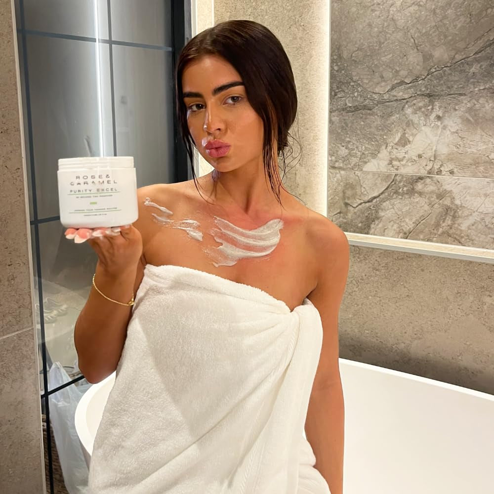 Rose & Caramel Purity Excel 60 Second Tan Remover – 440ml | Fastest Fake Tan Removal with Mango & Pomegranate Scent