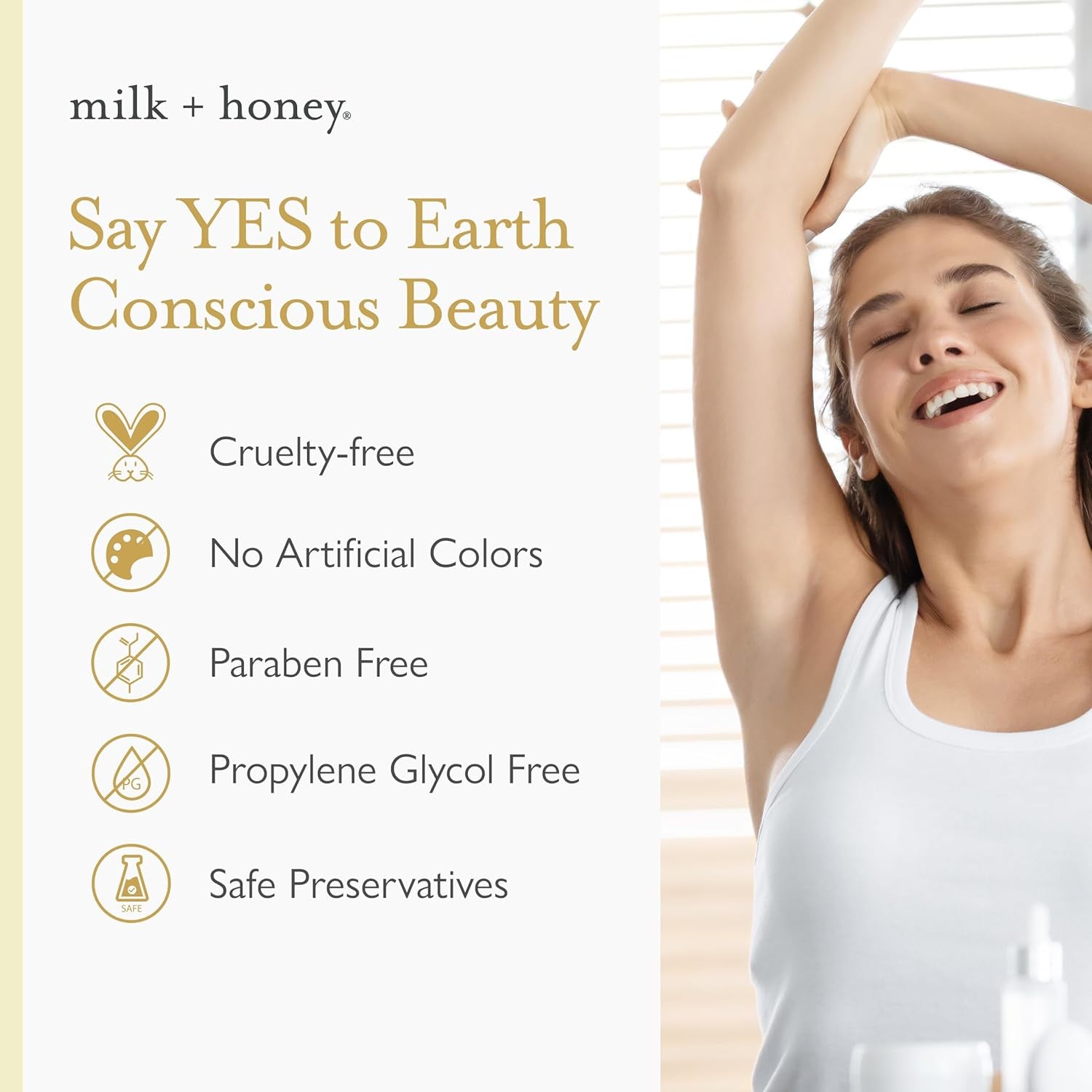 milk + honey Cream Deodorant No. 20 – 71g | Natural Deodorant with Coconut & Vanilla | Aluminum-Free, Sensitive Skin Safe