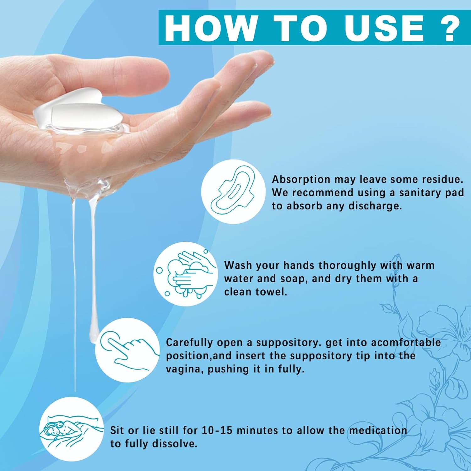 20MG Hyaluronic Acid Vaginal Moisturizers Suppositories + Coconut Oil&Ve 72-Hour for Vaginal Dryness from Menopause, Surgery Hormone-Free Best Vaginal Dryness Products 1-Month Supply (12 Inserts)